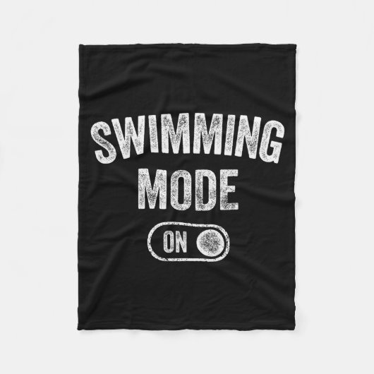Swimming Mode On Funny Swimmer Gift Diver Coach Fleecedecke (Vorderseite)