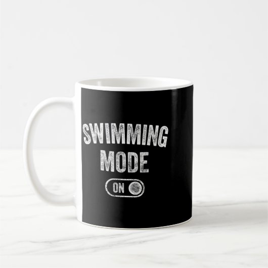 Swimming Mode On Funny Swimmer Gift Diver Coach Kaffeetasse (Links)