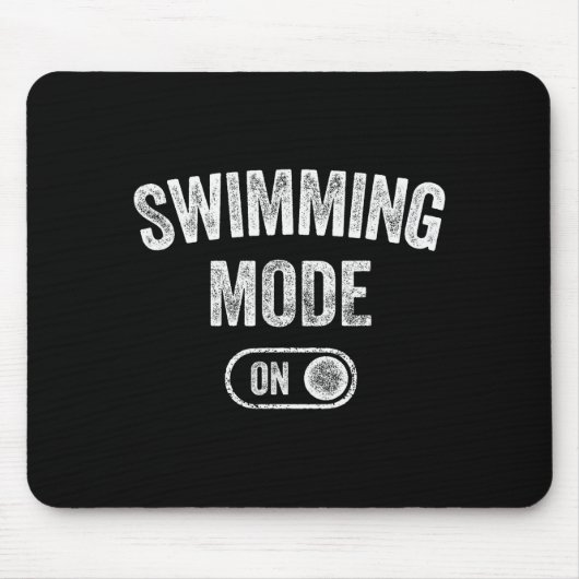 Swimming Mode On Funny Swimmer Gift Diver Coach  Mousepad (Vorne)