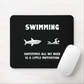 Swimming Motivation Shark Chase Funny Shark  Mousepad (Mit Mouse)