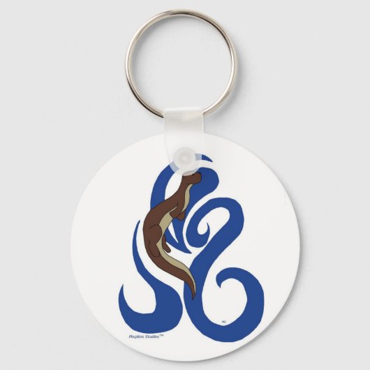 Swimming Otter Keychain Schlüsselanhänger (Vorderseite)