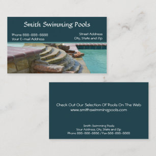 Swimming Pool Business Card Visitenkarte