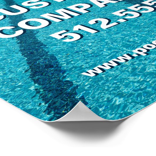 Swimming Pool Company Custom Marketing Poster (Ecke)