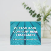 Swimming Pool Company Custom Marketing Postkarte (Stehend Vorderseite)