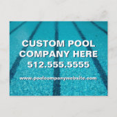 Swimming Pool Company Custom Marketing Postkarte (Vorderseite)