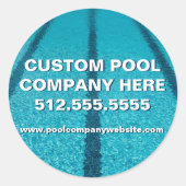 Swimming Pool Company Custom Marketing Runder Aufkleber (Vorderseite)