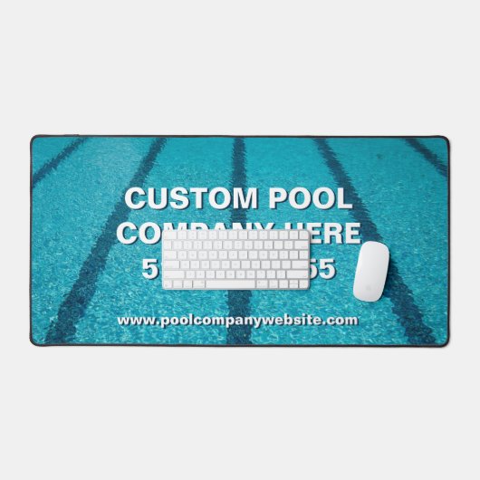 Swimming Pool Company Custom Marketing Schreibtischunterlage (Tastatur & Maus)