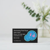 Swimming Pool Fun Business Cards Visitenkarte (Stehend Vorderseite)