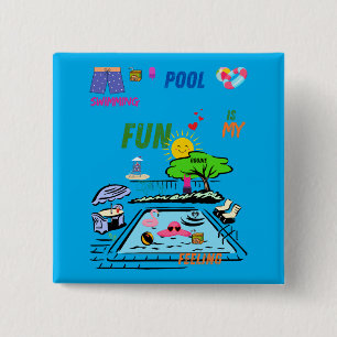 Swimming Pool Fun Button