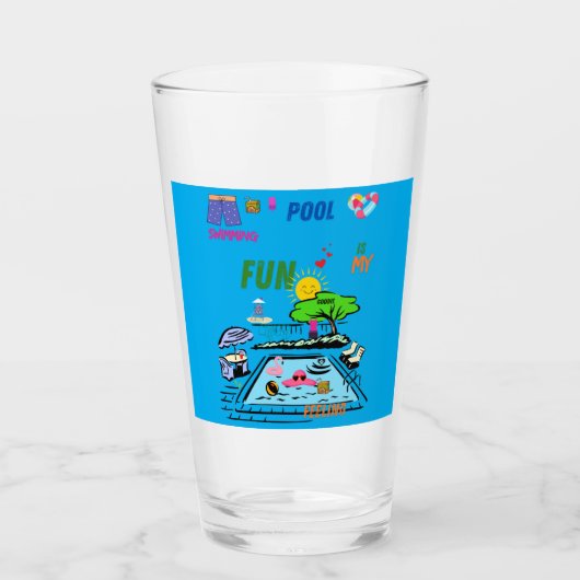Swimming Pool Fun Glas (Vorderseite)