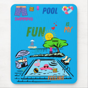Swimming Pool Fun Mousepad