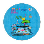 Swimming Pool Fun Schneidebrett (Vorderseite)