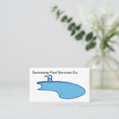 Swimming Pool Modern Business Cards Visitenkarte (Stehend Vorderseite)