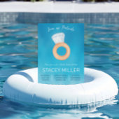 Swimming Pool Party Engagement Ring Bridal Shower Einladung