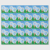 Swimming Pool Santa Claus Weihnachten Geschenkpapier (Flach)