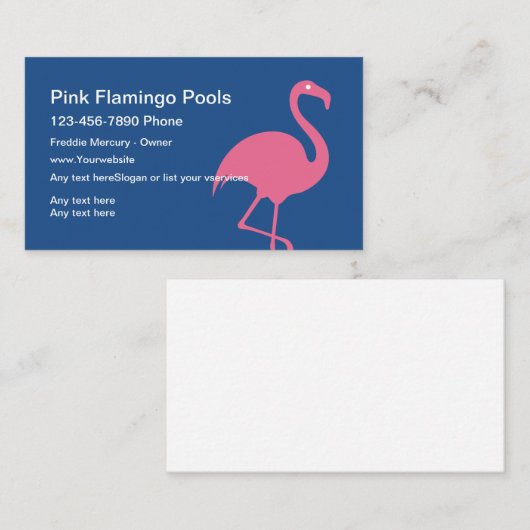 Swimming Pool Service Business Cards Visitenkarte (Vorne/Hinten)