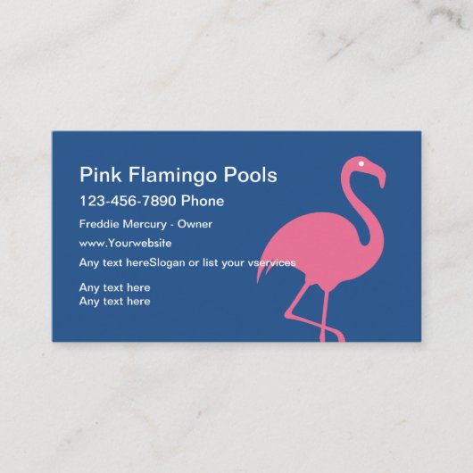 Swimming Pool Service Business Cards Visitenkarte (Vorderseite)
