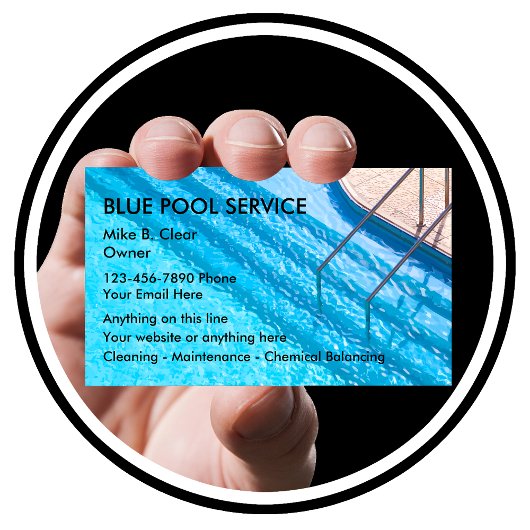 Swimming Pool Service Business Cards Visitenkarte