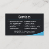 Swimming Pool Service  Visitenkarte (Rückseite)