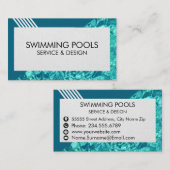 Swimming Pool Services Business Card Visitenkarte (Vorne/Hinten)