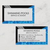 Swimming Pool Services Business Card Visitenkarte (Vorne/Hinten)