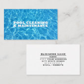 Swimming Pool & Spa Cleaning Maintenance Service Visitenkarte (Vorne/Hinten)