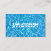 Swimming Pool & Spa Cleaning Maintenance Service Visitenkarte (Vorderseite)