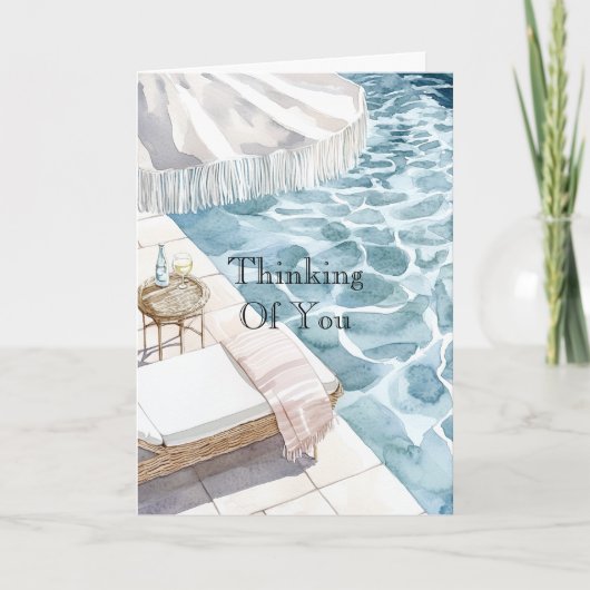 Swimming Pool Thinking of You Karte (Vorderseite)