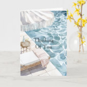 Swimming Pool Thinking of You Karte (Gelbe Blume)