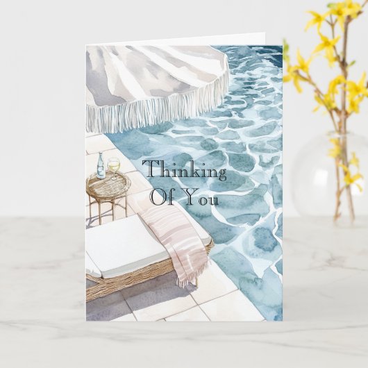 Swimming Pool Thinking of You Karte (Gelbe Blume)