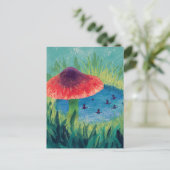 Swimming Pool under the Mushroom Postkarte (Stehend Vorderseite)