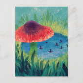 Swimming Pool under the Mushroom Postkarte (Vorderseite)