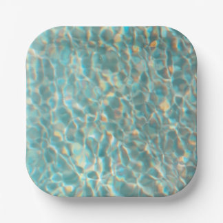 Swimming Pool Water Print Paper Bowl Pappteller