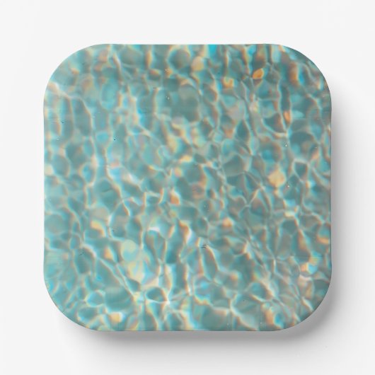 Swimming Pool Water Print Paper Bowl Pappteller (Vorderseite)