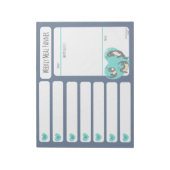 Swimming River Otter Weekly Meal Planer Notizblock (Rotiert)