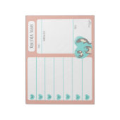 Swimming River Otter Weekly Meal Planer Notizblock (Rotiert)