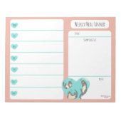 Swimming River Otter Weekly Meal Planer Notizblock (Vorderseite)