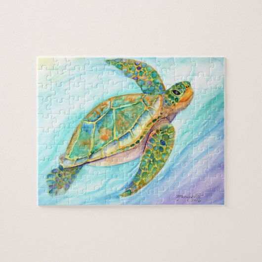 Swimming Sea Turtle Jigsaw Puzzle (Horizontal)