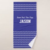 Swimming Sport Towel – Swim Fast, Dive Deep | Swim Badehandtuch (Badehandtuch)