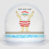 Swimming Swimmer Christmas Holiday Gift Snow Globe Schneekugeln (Vorderseite)