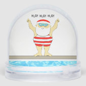 Swimming Swimmer Christmas Holiday Gift Snow Globe Schneekugeln (Rückseite)
