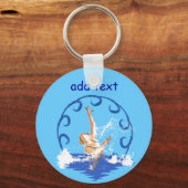 Swimming-Text Schlüsselanhänger (Vorderseite)