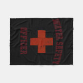 Swimming Water Safety Officer Off Duty Vacay Lifeg Fleecedecke (Vorderseite (Horizontal))