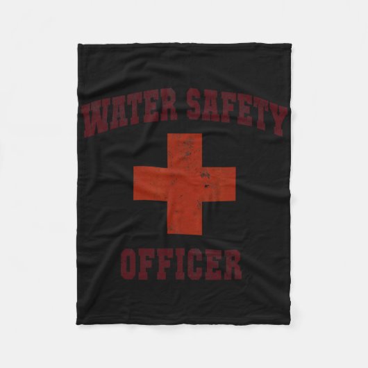 Swimming Water Safety Officer Off Duty Vacay Lifeg Fleecedecke (Vorderseite)