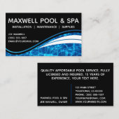 Swimmingpool-blaues Wasser-Aqua-Kräuselung Visitenkarte (Vorne/Hinten)