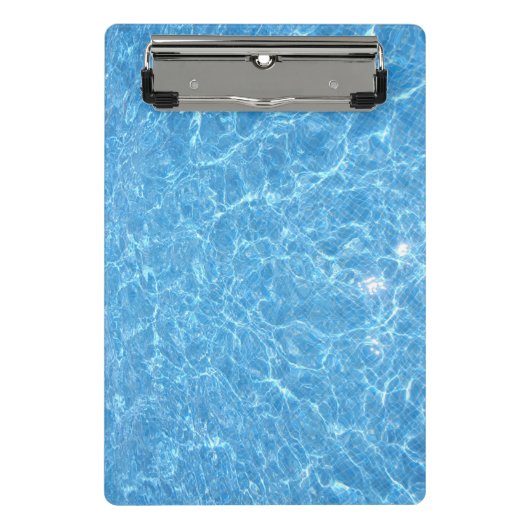 Swimmingpool Blaues Wasser Wasseraqua Mini Klemmbrett (Vorderseite)