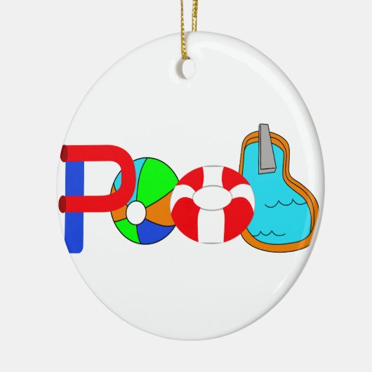 Swimmingpool Keramik Ornament (Links)