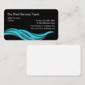 Swimmingpool Moderner Service Visitenkarte (Vorne/Hinten)