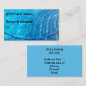 Swimmingpool-Reinigungs-Visitenkarte Visitenkarte (Vorne/Hinten)