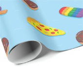 Swimmingpool schwimmt Muster-Sommer-Geburtstag Geschenkpapier (Rolleneckpunkt)